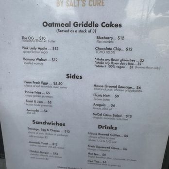 Breakfast by Salt’s Cure - Menu - Breakfast & Brunch Near Me - West Hollywood, California