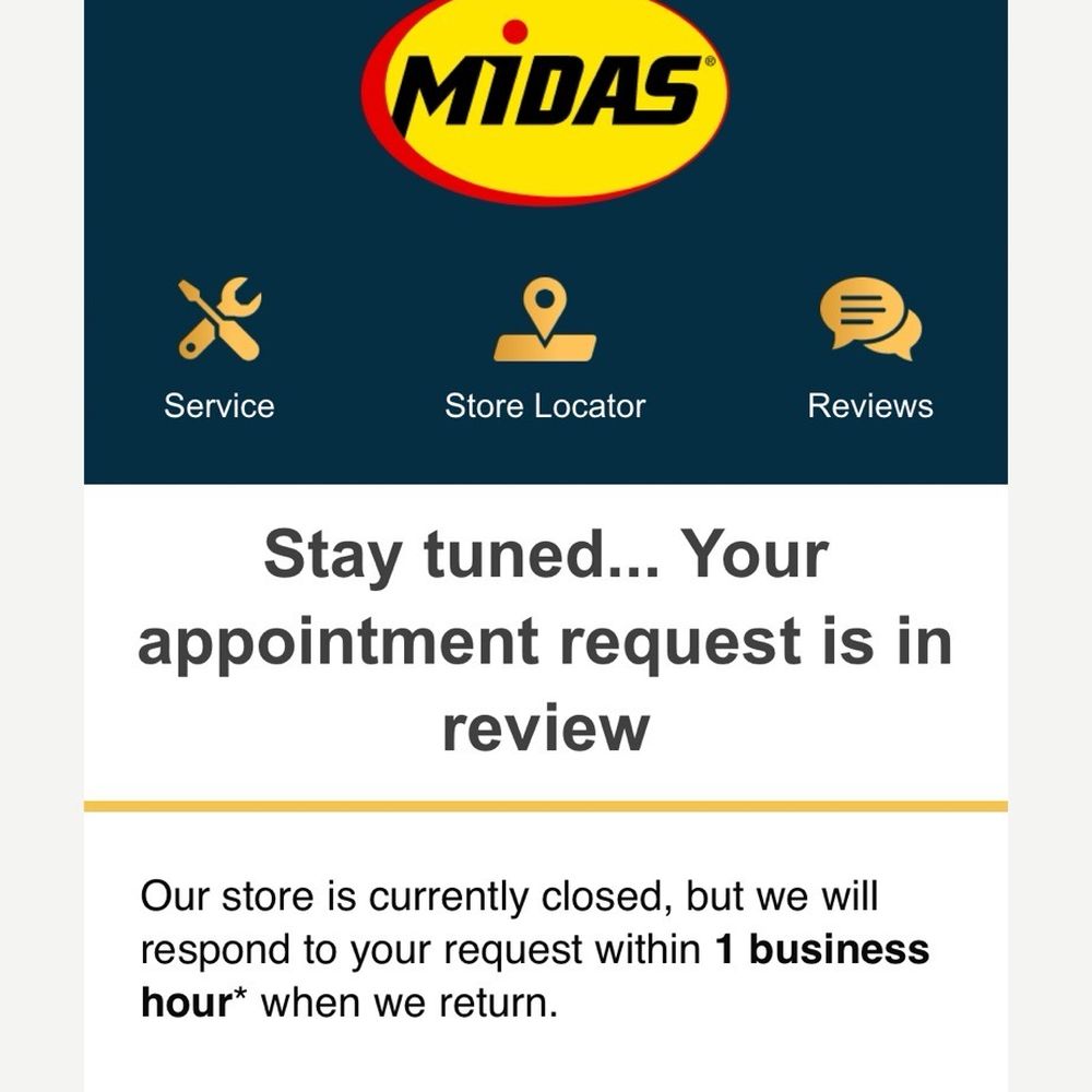 Midas - 5/5 with zero back after emailing multiple times. Nobody replies. - Auto Repair Near Me - San Diego, California Midas - 5/5 with zero back after emailing multiple times. Nobody replies. - Auto Repair Near Me - San Diego, California