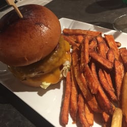 Buffalo Burger - Burger and toasted brioche bun!
