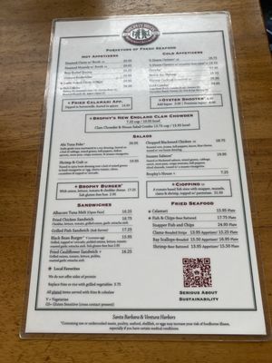 Menu photo 1 Brophy Bros - Ventura Ventura, CA Menu photo 1 Brophy Bros - Ventura Ventura, CA