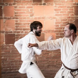 Kansas City Shotokan Karate Club - Roland and Kenny demonstrate one-step sparring
