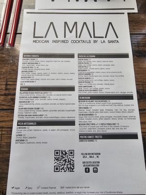 Menu photo 2 La Mala Mexican Inspired Cocktails Durham, NC