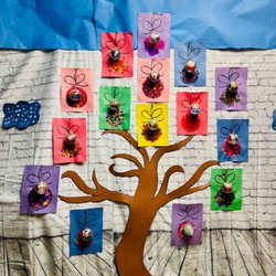 Holiday ornaments made by the kids