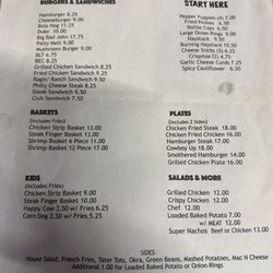 The Ranch - Updated menu