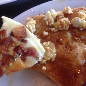 Barbaro - Benton's bacon, goat cheese, & molasses skillet pancake. Great balance of savory & sweet - Pizza Near Me - San Antonio, Texas Barbaro - Benton's bacon, goat cheese, & molasses skillet pancake. Great balance of savory & sweet - Pizza Near Me - San Antonio, Texas