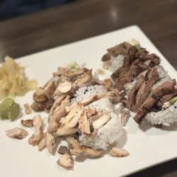 Minato Sushi - New York stake roll and BBQ chicken