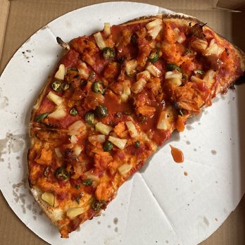 Miguel's Pizza - 1/2 pizza no cheese with pineapple, sweet potato and jalapeño - Pizza Near Me - Slade, Kentucky Miguel's Pizza - 1/2 pizza no cheese with pineapple, sweet potato and jalapeño - Pizza Near Me - Slade, Kentucky