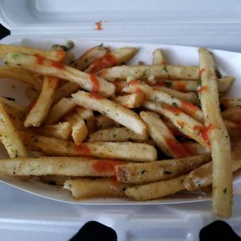 California Fish Grill - Spicy Garlic Fries. Not worth $3.99 - Seafood Near Me - Upland, California California Fish Grill - Spicy Garlic Fries. Not worth $3.99 - Seafood Near Me - Upland, California