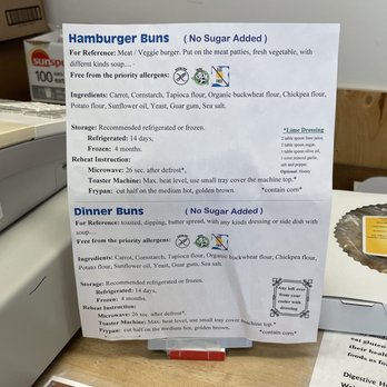 Earth's Oven - Product ingredient list - Gluten-Free Near Me - Calgary, Alberta
