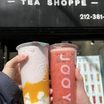 Jooy Tea Shoppe - COCO MANGO and STRAWBERRY TORNADO - Bubble Tea Near Me - New York, New York Jooy Tea Shoppe - COCO MANGO and STRAWBERRY TORNADO - Bubble Tea Near Me - New York, New York