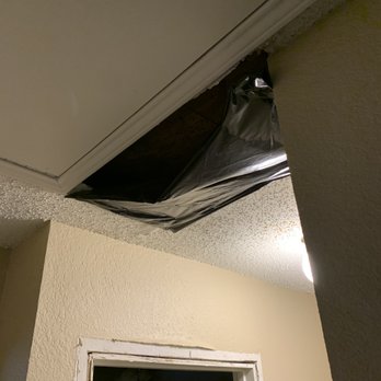 Mr Restore - This is "craftsmanship" from Mr. Restore. Don't worry I took the garbage bag down and fixed it myself. - Damage Restoration Near Me - Lewisville, Texas Mr Restore - This is "craftsmanship" from Mr. Restore. Don't worry I took the garbage bag down and fixed it myself. - Damage Restoration Near Me - Lewisville, Texas