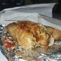 Dry tasteless eggplant parm sub