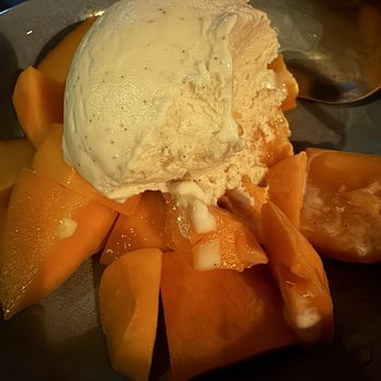 Dishoom - Ripe Mango and Cinnamon Ice Cream - Indian Near Me - London, XGL Dishoom - Ripe Mango and Cinnamon Ice Cream - Indian Near Me - London, XGL