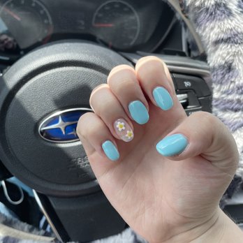 Nailed It - Acrylic nail set with design - Nail Salons Near Me - Clayton, North Carolina