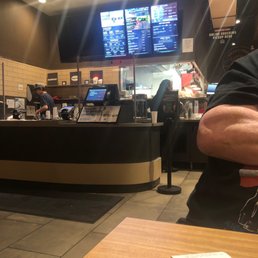 a man sitting at the counter