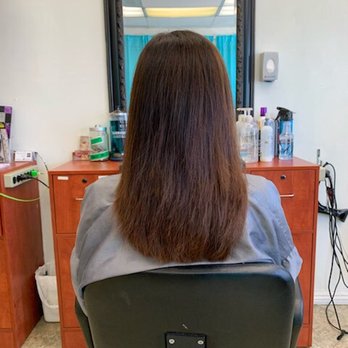Perfect Style - After my hair was lightened/toned(?) and some new layers were added. The color change is very subtle. - Hair Salons Near Me - La Puente, California
