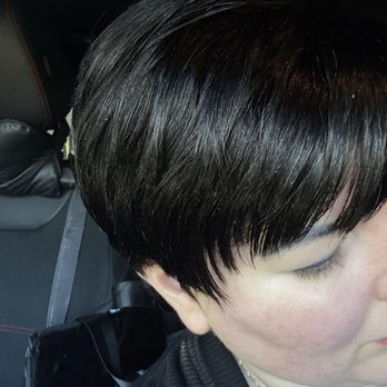 Hair By Freshta - Before- heavy/thick and like a bowl cut - Hair Stylists Near Me - Irvine, California