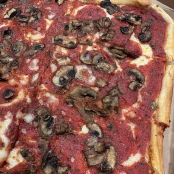 Santucci's Original Square Pizza - Large pizza , pepperoni, mushrooms & extra cheese. Crust was done perfectly. - Pizza Near Me - Mechanicsburg, Pennsylvania Santucci's Original Square Pizza - Large pizza , pepperoni, mushrooms & extra cheese. Crust was done perfectly. - Pizza Near Me - Mechanicsburg, Pennsylvania
