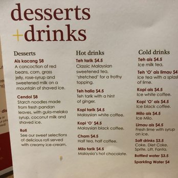 Mamak - Menu, desserts & drinks - Malaysian Near Me - Haymarket, NSW Mamak - Menu, desserts & drinks - Malaysian Near Me - Haymarket, NSW