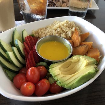 Wild Rabbit Bistro - Strawberry Sweet Potato Bowl with Tumeric Tahini Dressing - Coffee & Tea Near Me - Ormond Beach, Florida