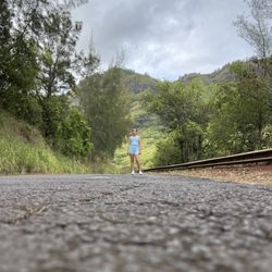 Menehune Fishpond - Walking up the road to the Pond
