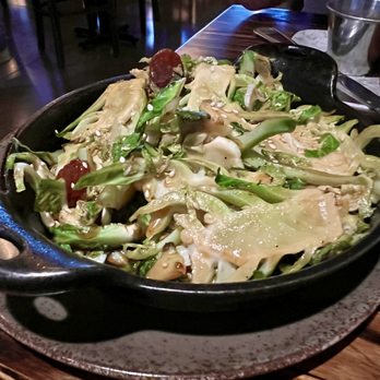 Bosscat Kitchen & Libations - Whiskey Brussels with sweet Chinese sausages. - New American Near Me - Irvine, California