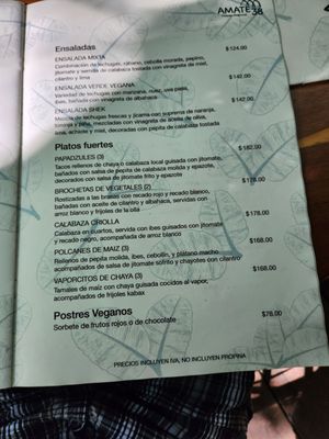 Menu photo 6 Amate 38 Playa del Carmen, ROO Menu photo 6 Amate 38 Playa del Carmen, ROO