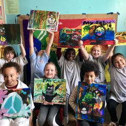Rockdale Art Center - Girl Scout Painting Badge, we take care of all Badge requirements! We also offer the Drawing Badge, Comic Book Badge, & Bookbinding Badge.