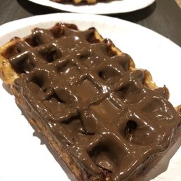 Nutella waffle and honey waffle Nutella waffle and honey waffle