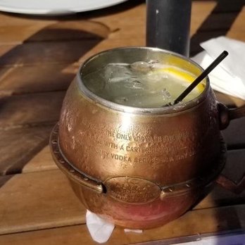 Sicilian Oven - Delicious drink! I can't remember the name. Maybe it was a Moscow mule of sorts? - Italian Near Me - Lighthouse Point, Florida