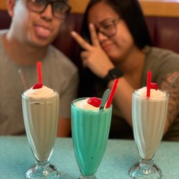 Chocolate, mint chocolate, & vanilla milk shakes! Chocolate, mint chocolate, & vanilla milk shakes!
