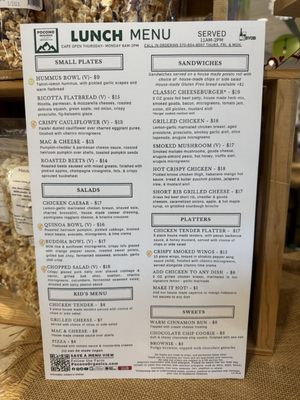Menu photo 1 Pocono Organics Long Pond, PA Menu photo 1 Pocono Organics Long Pond, PA