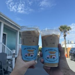 Two iced coffees Two iced coffees