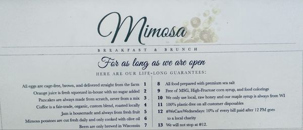 Menu photo 2 Mimosa Brookfield, WI