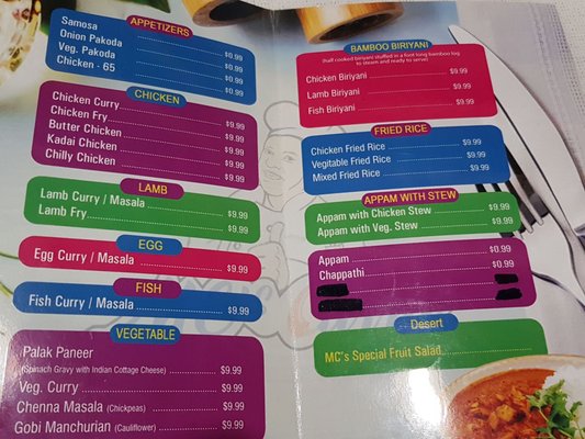 Menu photo 6 Mc's curry Winnipeg, MB