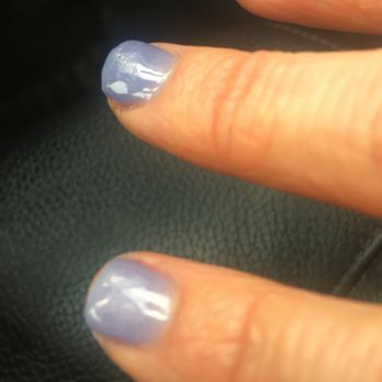 Doll and Dandy - Powder nail polish with marks from manicurist. - Nail Salons Near Me - Mill Valley, California