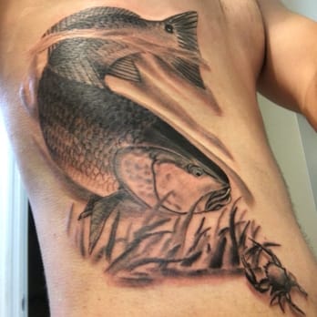 Gearhead Tattoo - My one of a kind Redfish tattoo! Thanks Todd! - Tattoo Near Me - Cape Coral, Florida Gearhead Tattoo - My one of a kind Redfish tattoo! Thanks Todd! - Tattoo Near Me - Cape Coral, Florida