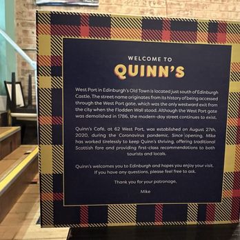 Quinn's Cafe - Welcome to Quinn's - Cafes Near Me - Edinburgh, EDH