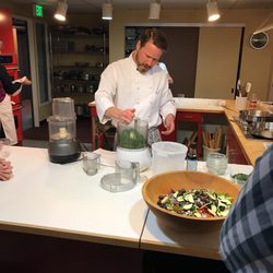 The Seasoned Chef - We practiced knife skills for 1.5 hours! Now Chef Devin is cooking a few dishes with everything.