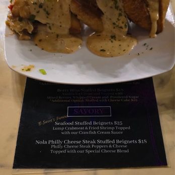 B Sweet Bistro - Seafood Stuffed Beignets - Food Court Near Me - New Orleans, Louisiana