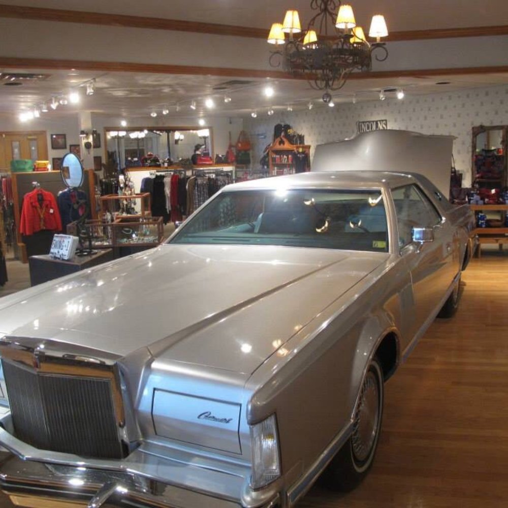 Southfork Ranch - Jock's car located inside a gift shop. - Ranches Near Me - Parker, Texas