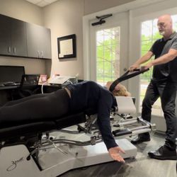 Brown Chiropractic Centers - Y-strap neck adjustment. You can feel it all the way down to your pelvis.