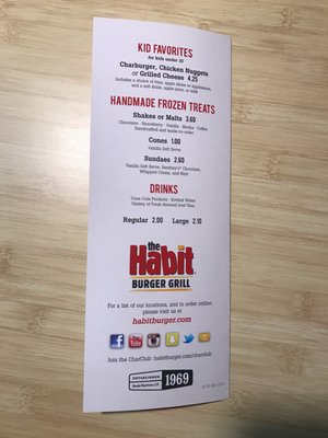 Menu photo 1 Habit Burger & Grill Lawrence Township, NJ Menu photo 1 Habit Burger & Grill Lawrence Township, NJ
