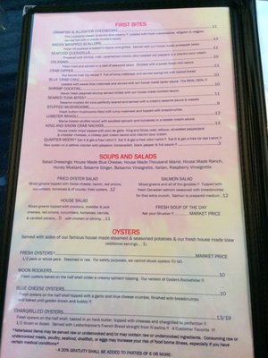 Menu photo 7 The Full Moon Oyster Bar Concord, NC