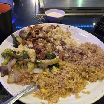 Asahi Japenese Steakhouse - Hibachi Chicken with fried rice. Added Egg Yolk Sauce - Japanese Near Me - Delaware, Ohio