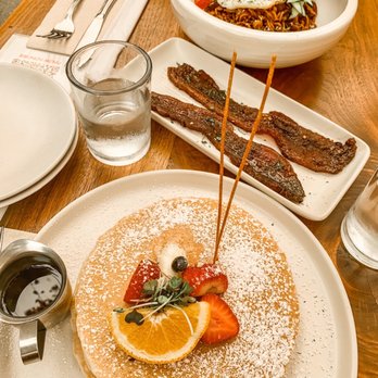 Kitchen Story - Buttermilk pancakes, millionaire's bacon, Jjapaguri - Breakfast & Brunch Near Me - Oakland, California