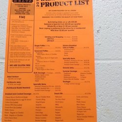 B & E Meats - Wild game prices/processing fees also what kind of meats you can make.