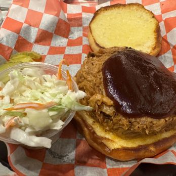 Sweetwater Tavern - The Big Pig with coleslaw - Bars Near Me - Detroit, Michigan