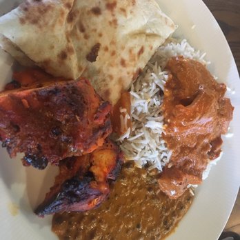 Andaaz - Naan, tandoori chicken, lentils and butter chicken with basmati rice -- 10/10 Delicious - Buffets Near Me - Asheville, North Carolina