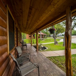 Nicole Creek RV Park and Cabins - Porch of Cabins 3 and 4